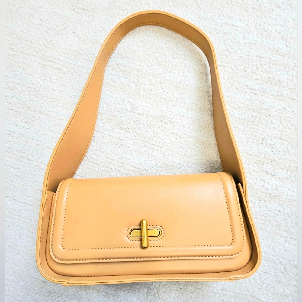 Tan Leather Shoulder Bag